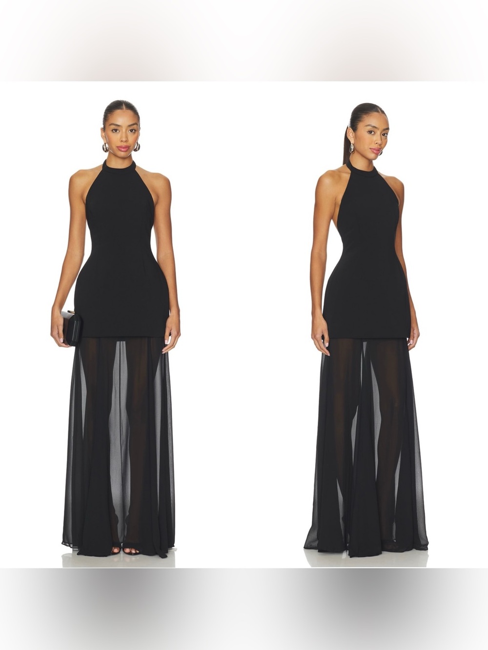 NWT Lovers and Friends Barbara gown in black